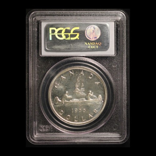 1955 Canada Silver Dollar PCGS PL66 - Free Shipping USA