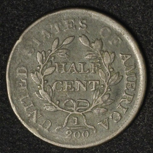 1804 1HC Draped Bust Half Cent Plain 4 No Stems - Free Shipping USA
