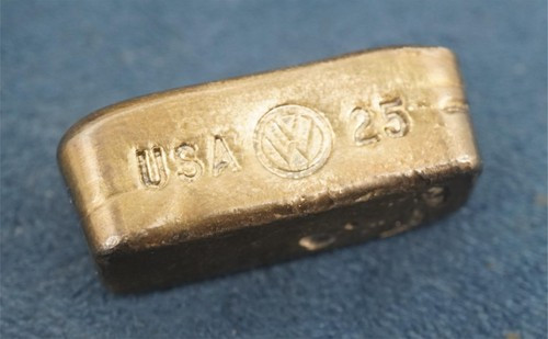 1980 Volkswagen 2oz Silver Poured Ingot USA 25 w Pouch- Free Shipping USA