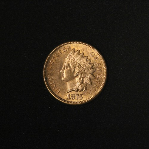 1875 1c Indian Head Cent - Free Shipping USA