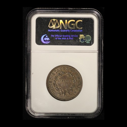 1838 Am I Not A Woman Hard Times Token NGC AU50 - Free Shipping USA