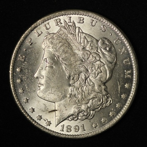 1891-CC-$1 Morgan Silver Dollar -Free Shipping USA