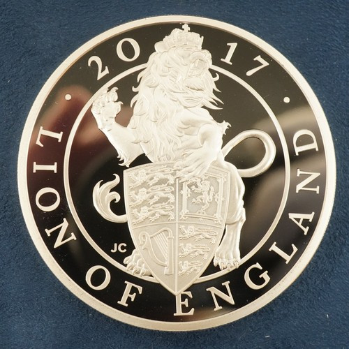 2017 Great Britain 5oz Silver Queen's Beast Lion Proof Coin - Free Shipping USA