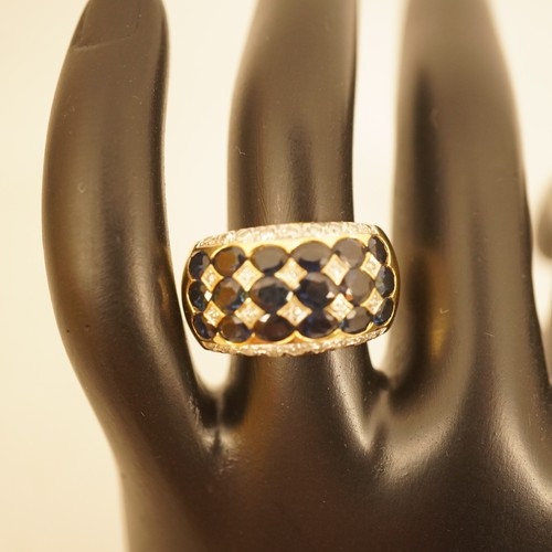 Le Vian 18k Yellow Gold Diamond & Sapphire Statement Ring- Free Shipping USA