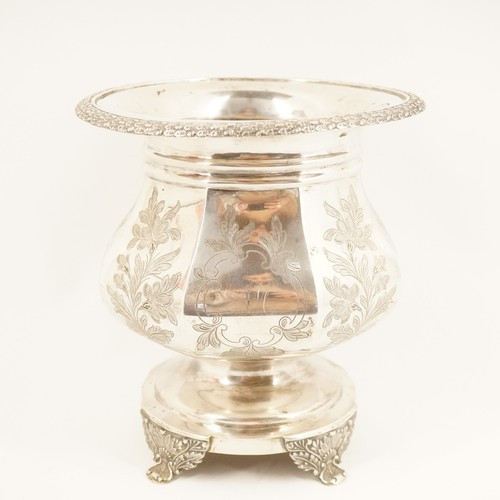 Antique Abijah B. Warden .900 Silver Vase, Philadelphia Circa 1870- Free Ship US