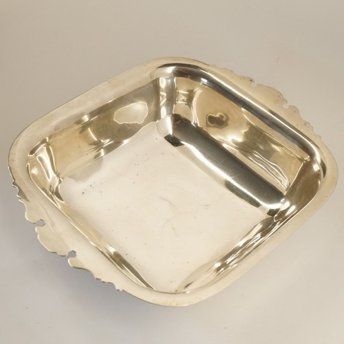 Cartier Sterling Silver Two-Handle Rounded Square Serving Dish - Free Ship US
