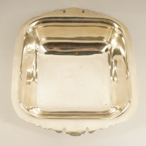 Cartier Sterling Silver Two-Handle Rounded Square Serving Dish - Free Ship US