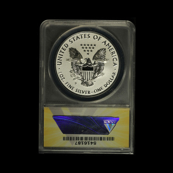 2019-S American Silver Eagle Enhanced Rev. Proof (#18418) w OGP ANACS PF70 DCAM