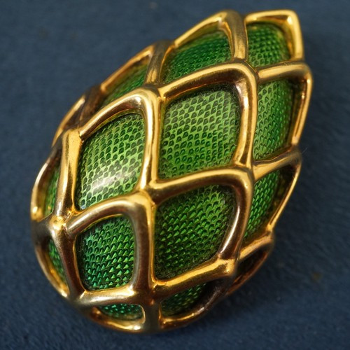 Vintage Tiffany & Co. 18k Yellow Gold & Enamel Dragon's Egg Pin, ca. 1950's