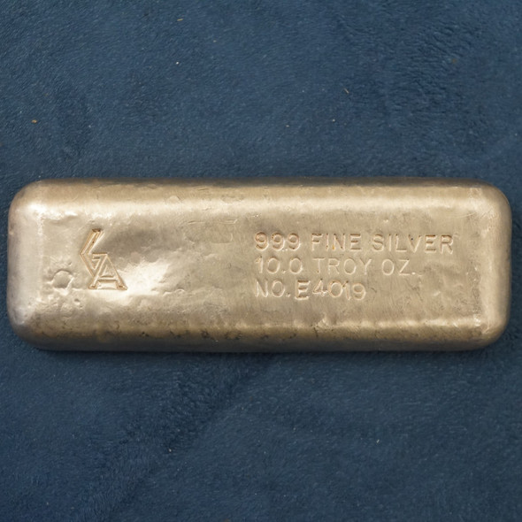 Golden Analytical 10oz Poured .999 Fine Silver Finger Bar #E4019 - Free Ship USA