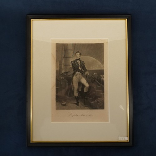 War of 1812 Framed Steel Engraving Prints, Decatur, Brown & MacDonaugh