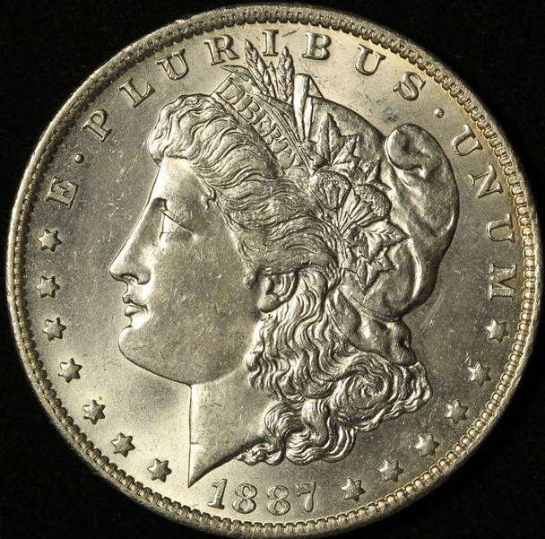 1887/6-O - $1 Morgan Silver Dollar - Overdate - Free Shipping USA