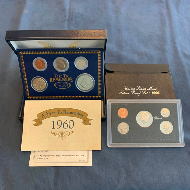 1996 US Mint Silver Proof Set & 1960 A Year To Remember Set - Free Ship USA