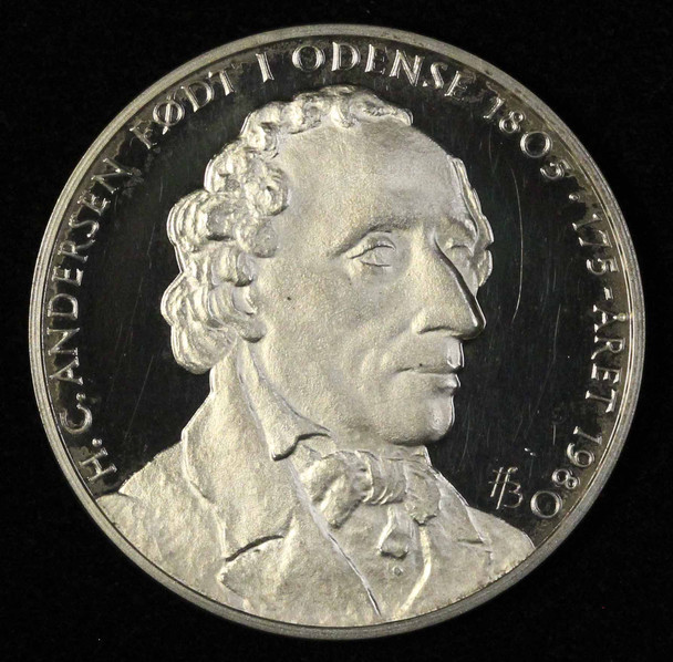 1980 Hans Christian Andersen Proof Silver Commemorative Coin - Free Shipping USA