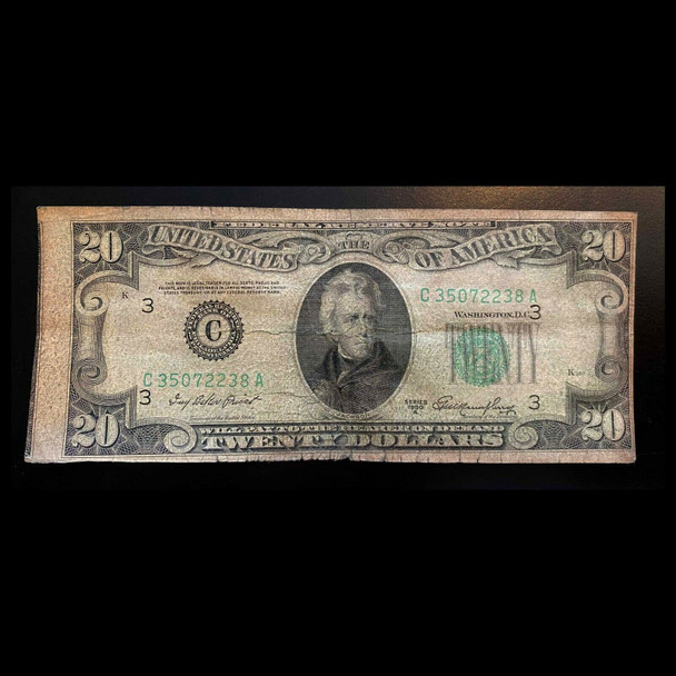 1950 $20 Margin Error Note - Free Shipping USA