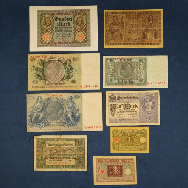 Pre-War Germany Weimar Rep. Lot of 9 - Free Shipping USA
