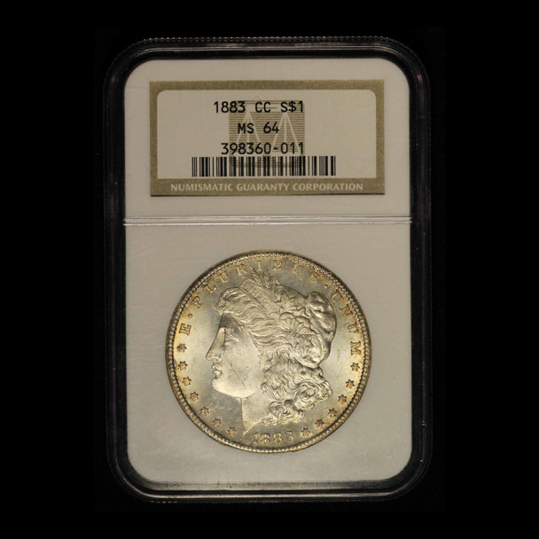 1883-CC Carson City Mint $1 Morgan Silver Dollar NGC MS64 - Free Shipping USA