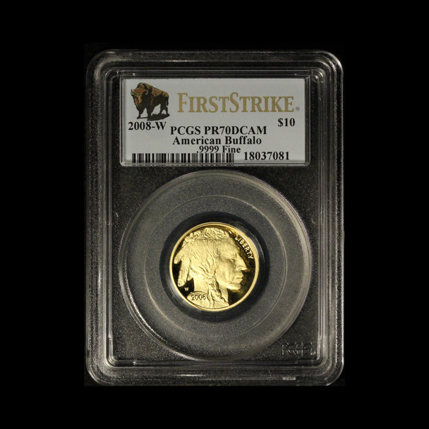 2008-W $10 Proof Gold Buffalo PCGS PR70 DCAM - Free Shipping USA