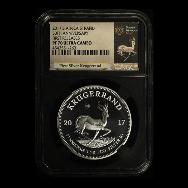 2017 South Africa 1ozt Silver Krugerrand NGC PF70 UCAM - Free Shipping USA