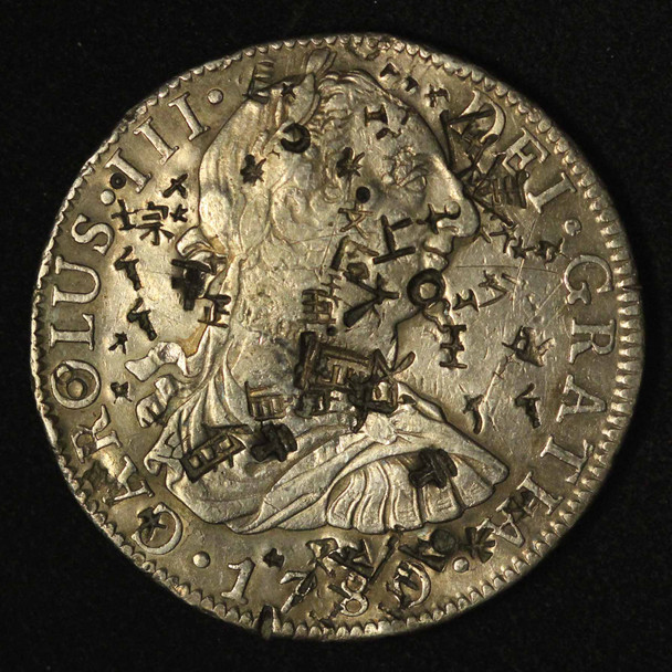 1780-Mo MM Mexico 8 Reales - Chopmarks - Free Shipping USA