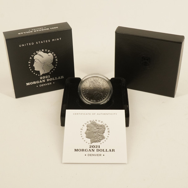 2021-D Morgan Silver Dollar Denver Mint in OGP w COA- Free Shipping USA