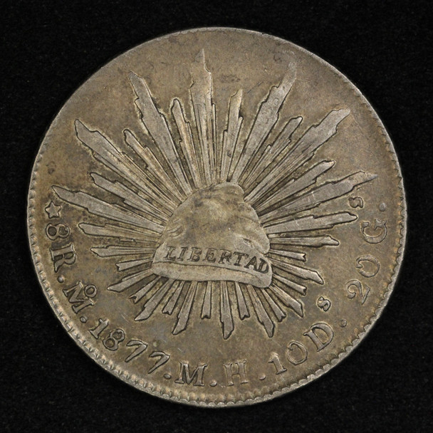 1877-Mo MH Mexico 8 Reales, Mexico City - Free Shipping USA