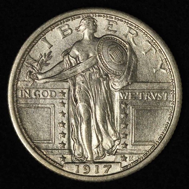 1917 25c Type I Standing Liberty Silver Quarter - Free Shipping USA