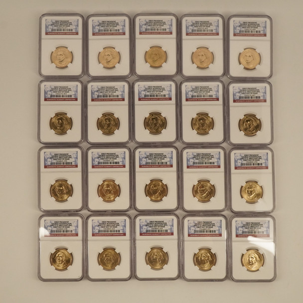 2007-P $1 George Washington First Day of Issue-NGC BU - Free Shipping USA