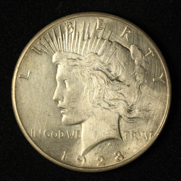 1928 $1 Silver Peace Dollar - Free Shipping USA