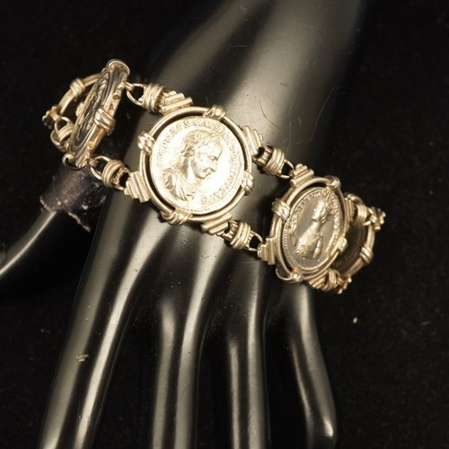 Silver Bracelet with Five Roman Silver Denarius (Geta, Antoninus ...