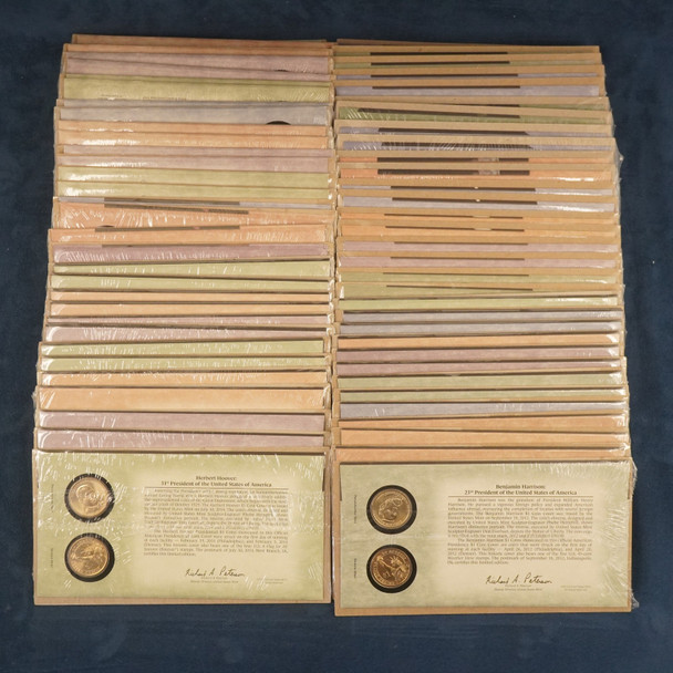 Assorted Lot of US Mint $1 Presidential Series in 64 Sealed Panels (128 Coins)