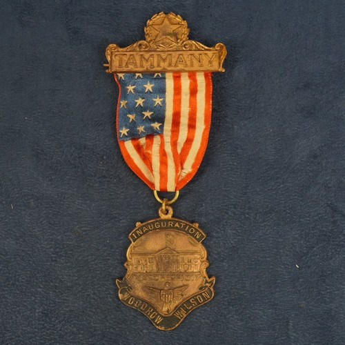 1917 Woodrow Wilson Presidential Inauguration Medal Tammany Hall G. Ryan NYC