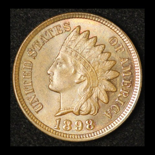 1898 1c Indian Head Cent - Free Shipping USA