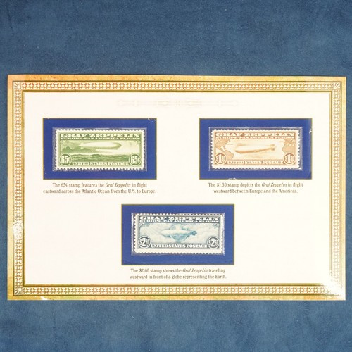 U.S. Scott #C13-C15 Complete Collection of 1930 Graf Zeppelin Stamps in PCS Book