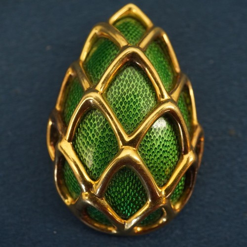Vintage Tiffany & Co. 18k Yellow Gold & Enamel Dragon's Egg Pin, ca. 1950's