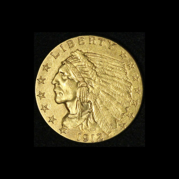 1912 $2.50 Gold Indian Quarter Dollar - Free Shipping USA