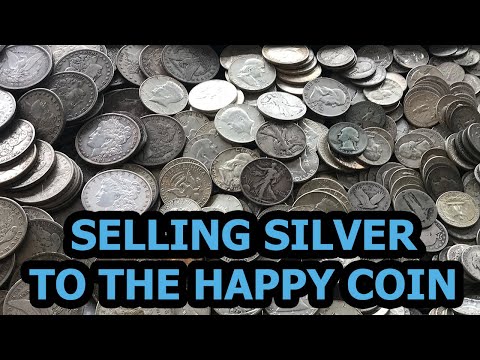 Huge splayed pile of silver coins
