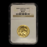 2008-W $25 1/2 ozt Gold Buffalo NGC MS70 - Free Shipping USA