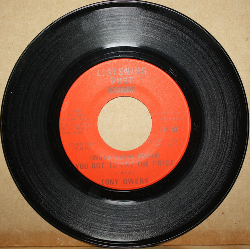 Tony Owens - (When You're Wrong) You Got To Pay The Price / One Man's Woman, Another Man's Wife
