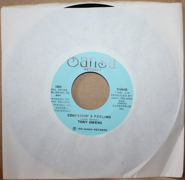 Tony Owens - Woman, I Got To Leave You / Confessin' A Feeling
