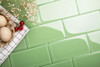 Glass Subway Tile in Powder Room Green - 3" x 6" (5 Sq. Ft.)