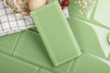 Glass Subway Tile in Powder Room Green - 3" x 6" (5 Sq. Ft.)