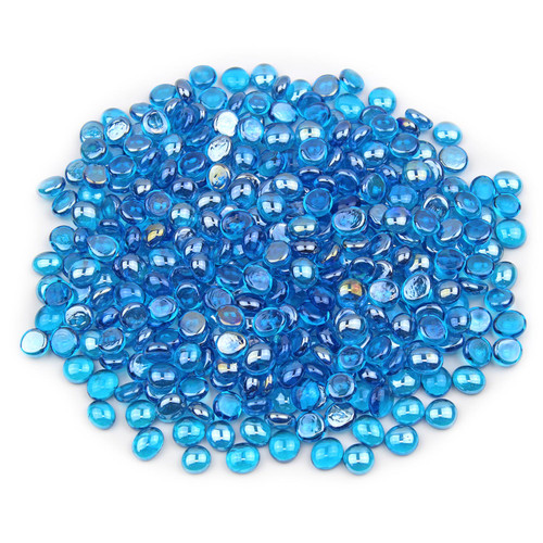 Mini Glass Gems - Caribbean Blue Luster
