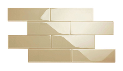 Glass Subway Tile in Light Taupe - 4" x 12" (5 Sq. Ft.)