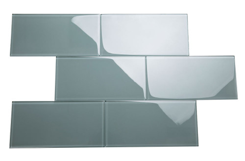 Glass Subway Tile in Slate - 6" x 12" (5 Sq. Ft.)