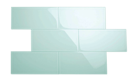 Glass Subway Tile in Baby Blue - 6" x 12" (5 Sq. Ft.)