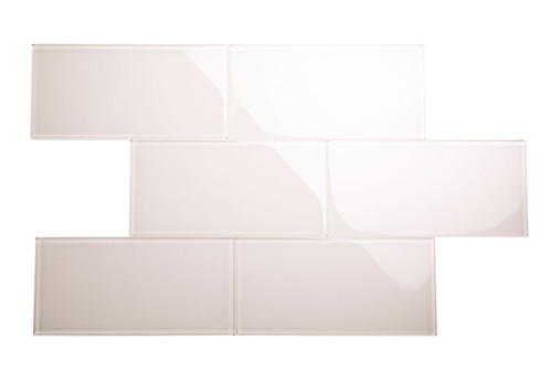 Glass Subway Tile in Rose Pale Pink - 6" x 12" (5 Sq. Ft.)
