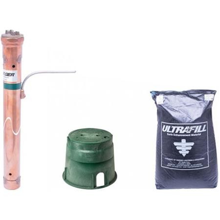 HARGER 8ft Chemical Ground Rod. Consists of a 8' vertical ground rod w