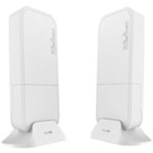 Wireless Wire 60GHz Gigabit Link Kit, Pair of Preconfigured wAPG-60ad (wAP60G) Devices with Antennas, 802.11ad, 4-core 716MHz CPU, 256MB RAM, 1x GLAN, RouterOS L3, PoE, PSU. Sale price while supplies last