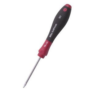 WIHA "SoftFinish" TORX(r) driver. Chrome vanadium steel blade. Cellulose acetate impact resistant red plastic handle. T-6 x 60mm (6.5", 164mm overall)